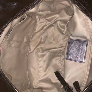 Inside coach bag